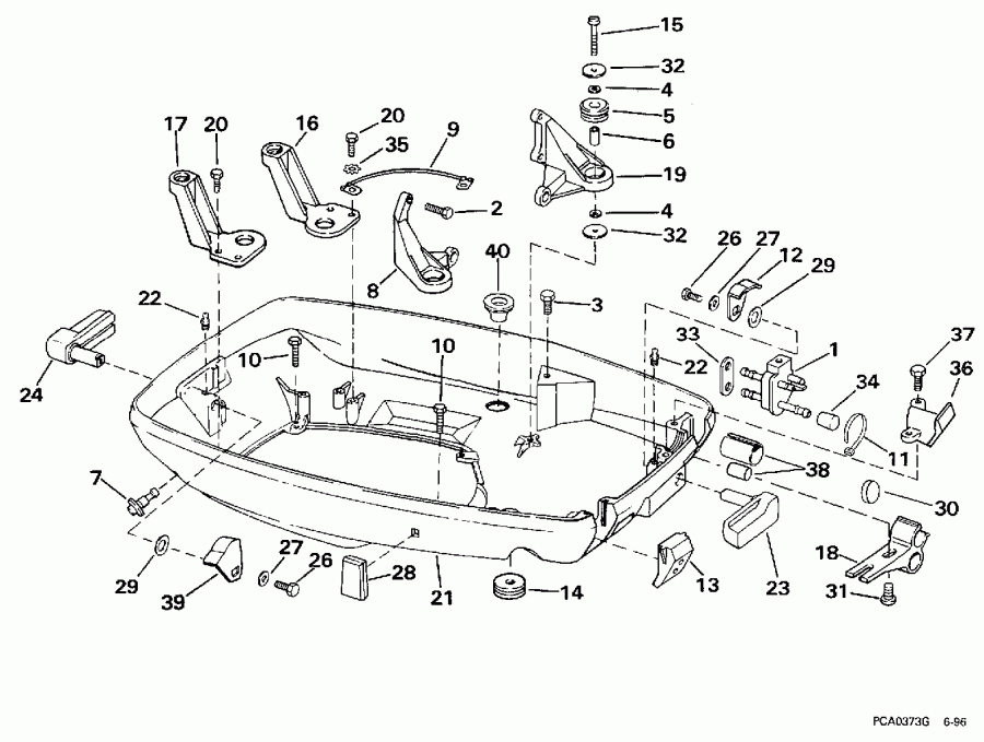 ��������� ����� Evinrude BE60TLEUA 1997  - wer ������ ��������� (�����) - wer Engine Cover