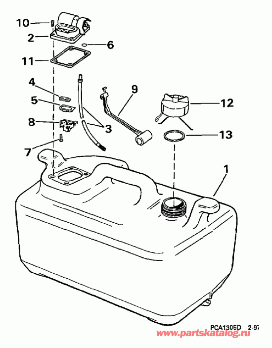 �������� ����� Evinrude BE8FRBXEUR 1997  - 6 Gallon / 6 ������