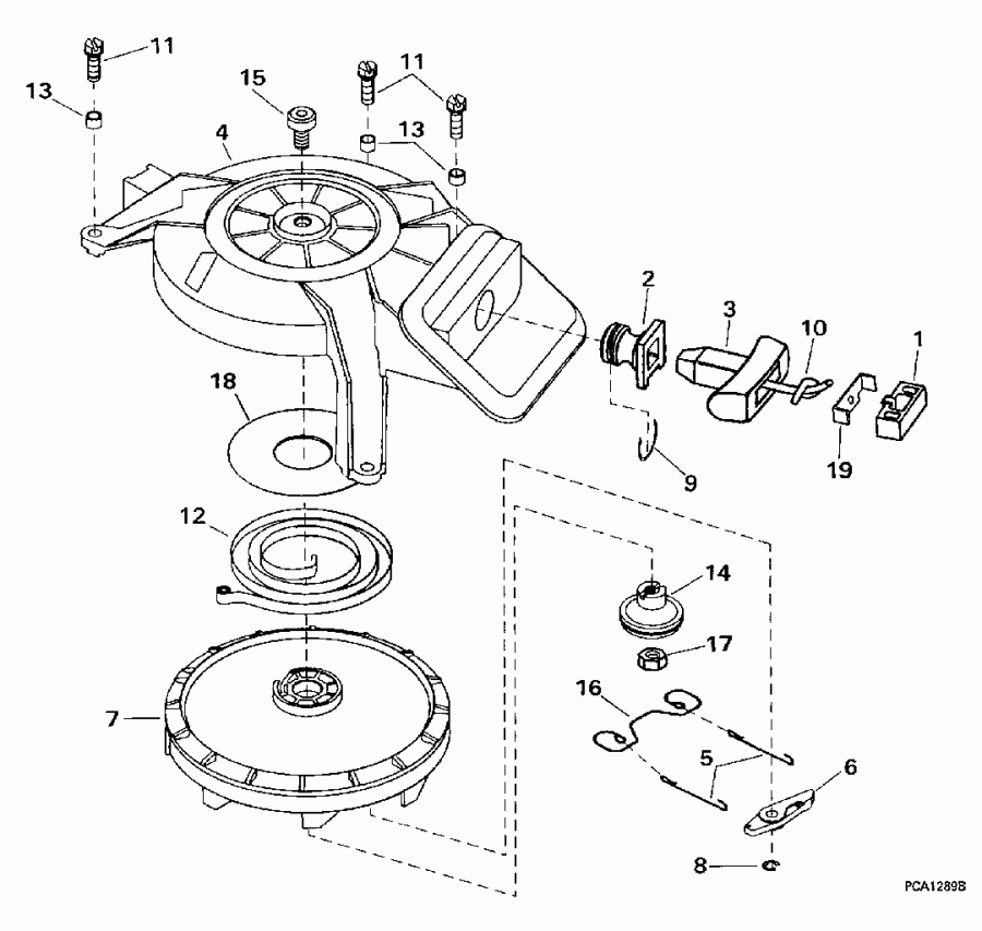 �������� ��������� ����� Evinrude BE8RCB 1997  - wind ������� / wind Starter