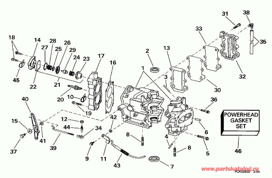 ��������� ��������� ������� BE8RCLB 1997  - linder & Crankcase / linder & ������ ���������
