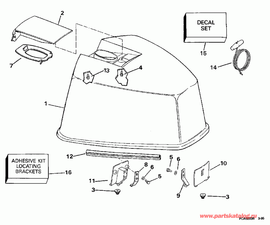 ����� Evinrude E100WTLEUA 1997  - gine Cover / gine ������
