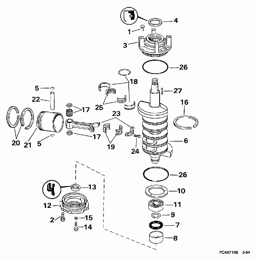 ��������� ����� ������� E100WTXEUA 1997  - ankshaft & Piston / ank��� & �������