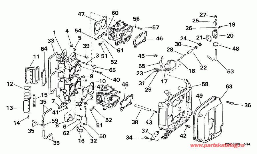 ����� EVINRUDE E100WTXEUA 1997  - take ��������� / take Manifold