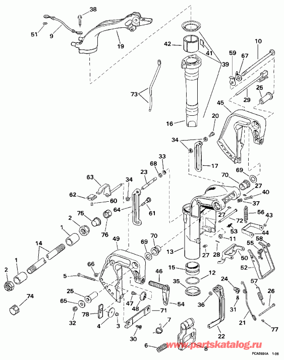 �������� ����� Evinrude E10ELEUS 1997  - dsection