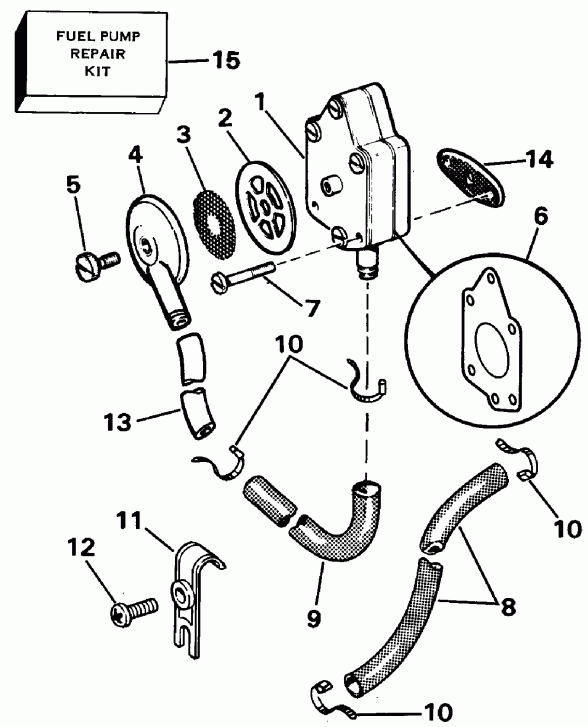 �������� ��������� ����� Evinrude E10FREUA 1997  - el Pump / el �����