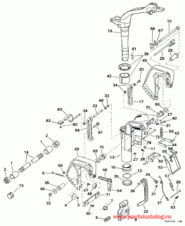 ��������� ����� Evinrude E10FRLEUA 1997  - dsection - dsection