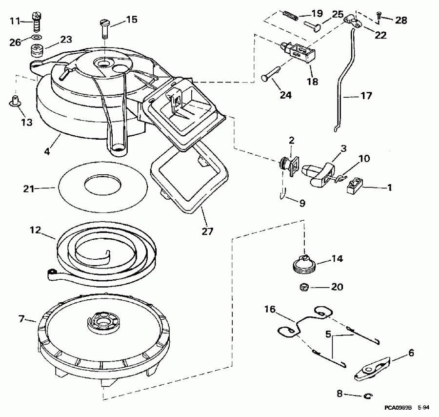 ��������� ����� Evinrude E10RELEUS 1997  - wind Starter / wind �������