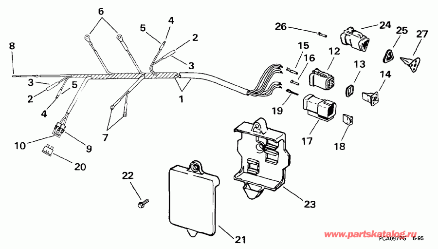 �������� ��������� ����� EVINRUDE E10SELEUS 1997  - tor ������ / tor Cable
