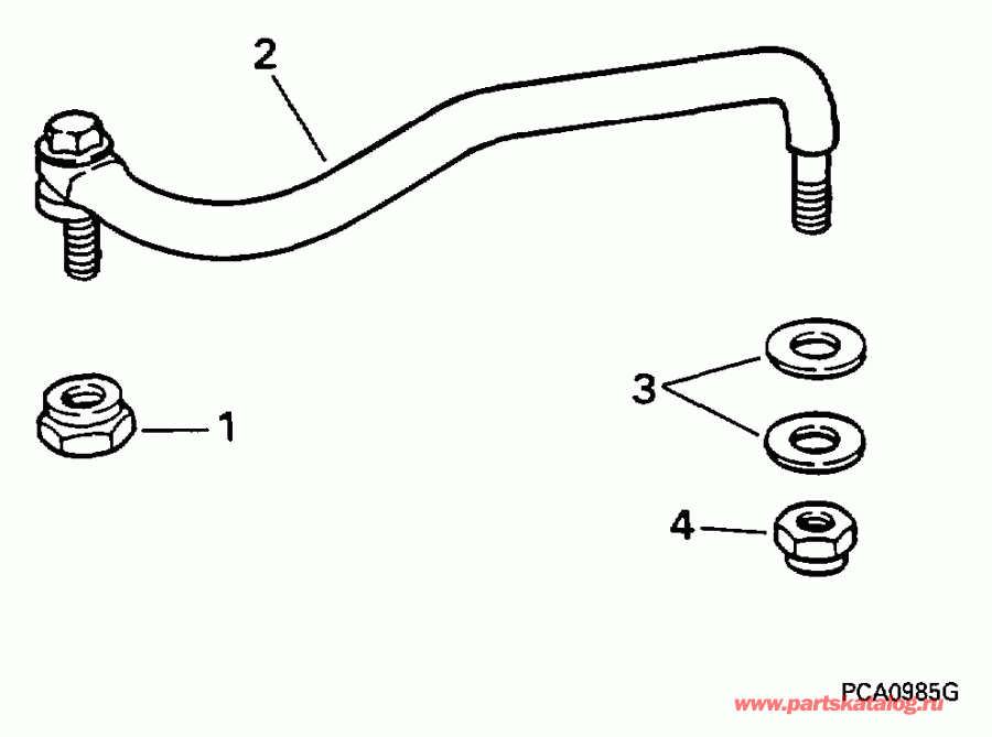 ��������� �������� ����� Evinrude E10SELEUS 1997  - eering Link Kit