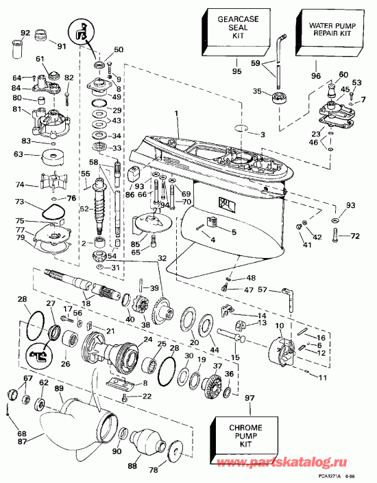 �������� ����� Evinrude E115GLEUC 1997  - 25 In. Models / 25 ���� Models