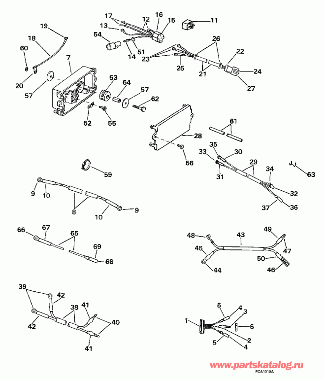 ��������� ����� EVINRUDE E115TSXEUA 1997  - wer Trim / tilt ��������� - wer Trim/tilt Electrical