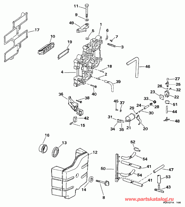 ��������� EVINRUDE E130TXAUM 1997  - take Manifold - take ���������