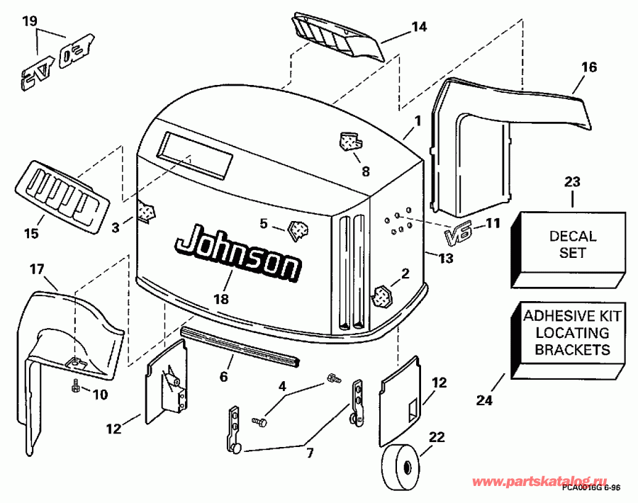��������� �������� ����� Evinrude E150EXEUE 1997  - Johnson / Johnson