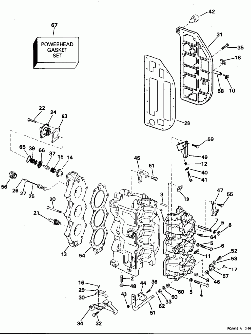 ��������� ����� EVINRUDE E150ICXEUC 1997  - l Components