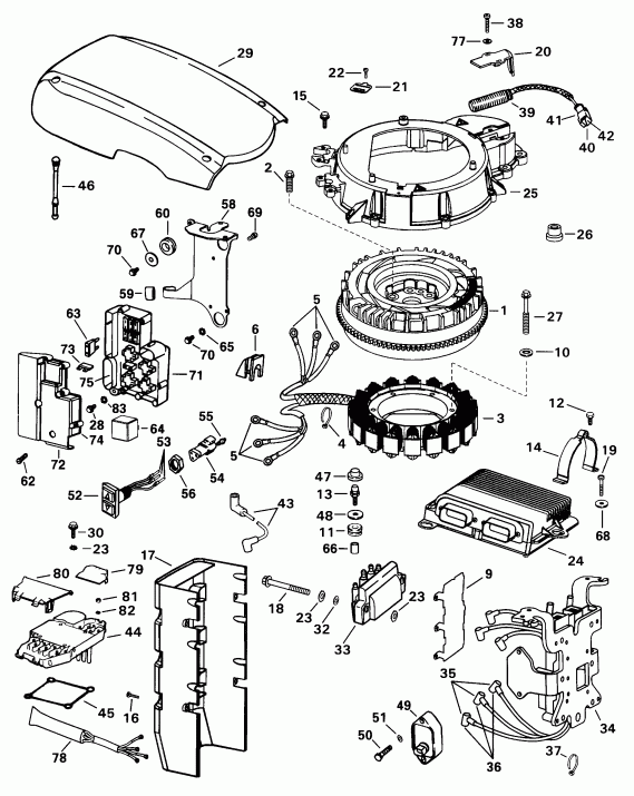 ��������� ����� Evinrude E150ILEUC 1997  - nition System
