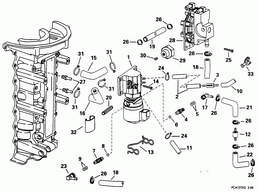 ��������� EVINRUDE E150ILEUC 1997  - l Components / l Components