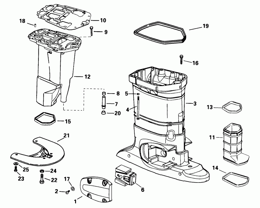 Evinrude E150IXEUC 1997  - haust Housing