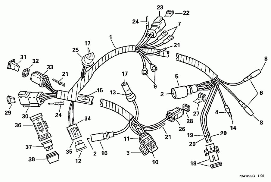  Evinrude E150JLEUE 1997  - tor Harness - tor  