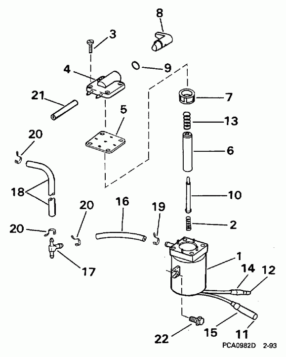��������� ����� Evinrude E15EEUC 1997  - ectric Primer System