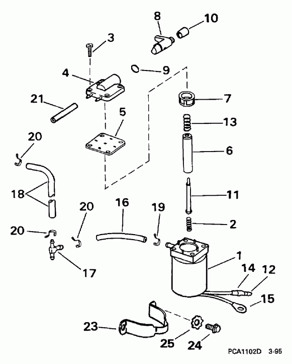  EVINRUDE E15FKEUA 1997  - ectric Primer System - ectric Primer System