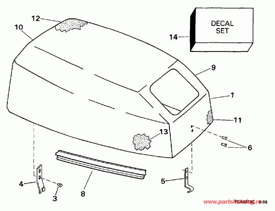 ��������� ��������� Evinrude E15RLEUC 1997  - Johnson / Johnson