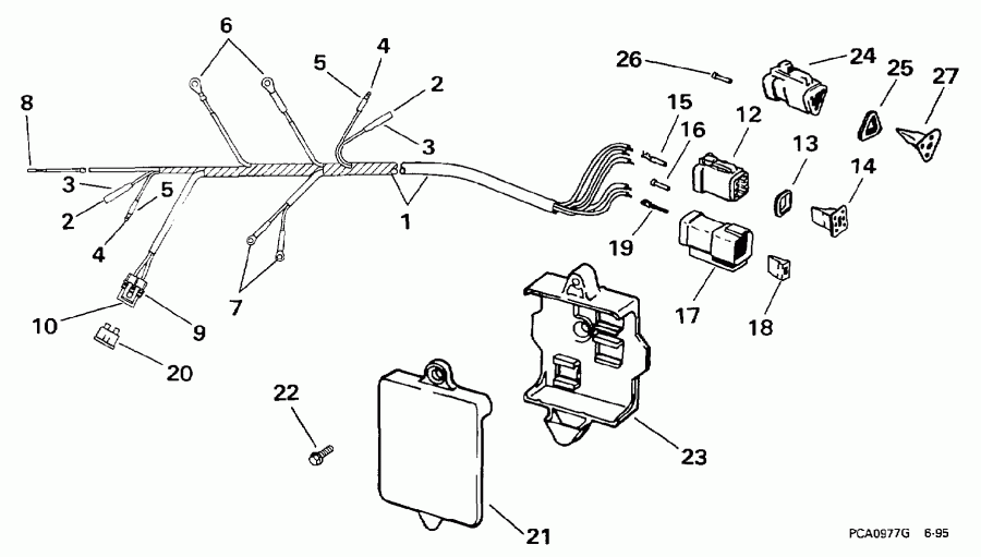 ��������� ��������� Evinrude E15RLEUC 1997  - tor ������ - tor Cable