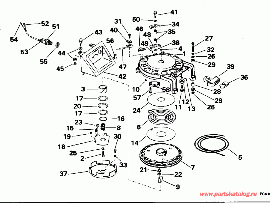    Evinrude E175EXEUC 1997  - wer Trim/tilt Electrical - wer Trim / tilt 
