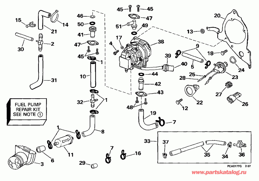 �������� ����� Evinrude E200CXEUA 1997  - el Pump - el �����