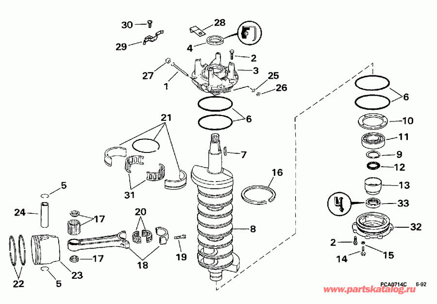  EVINRUDE E200TXEUA 1997  - ankshaft & Piston