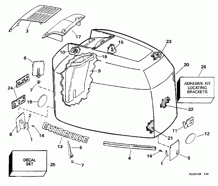 ����� EVINRUDE E200TXEUA 1997  - Evinrude - 200stl, 225stl