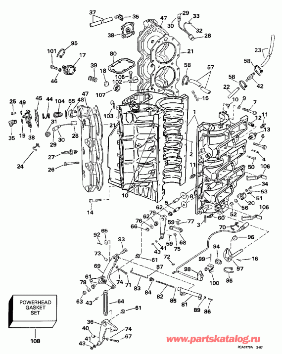 �������� ����� EVINRUDE E225CXEUD 1997  - linder & ������ ���������