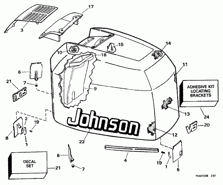 �������� ��������� ����� EVINRUDE E225CXEUD 1997  - Johnson - 200sl, 200stl, 225stl - Johnson - 200sl, 200stl, 225stl