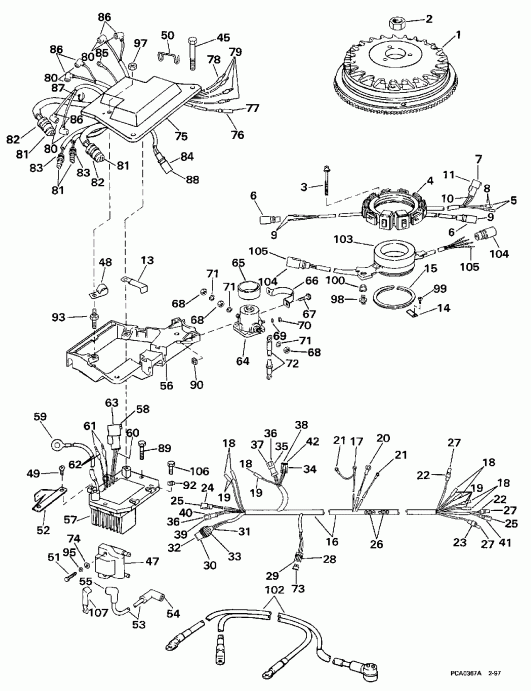 �������� ����� EVINRUDE E225TXEUD 1997  - nition System / nition System