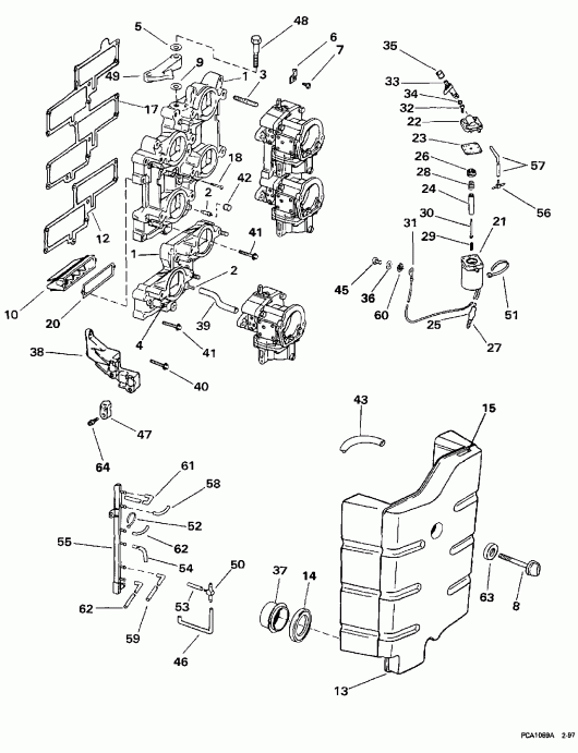����� EVINRUDE E225TZEUD 1997  - take ��������� / take Manifold