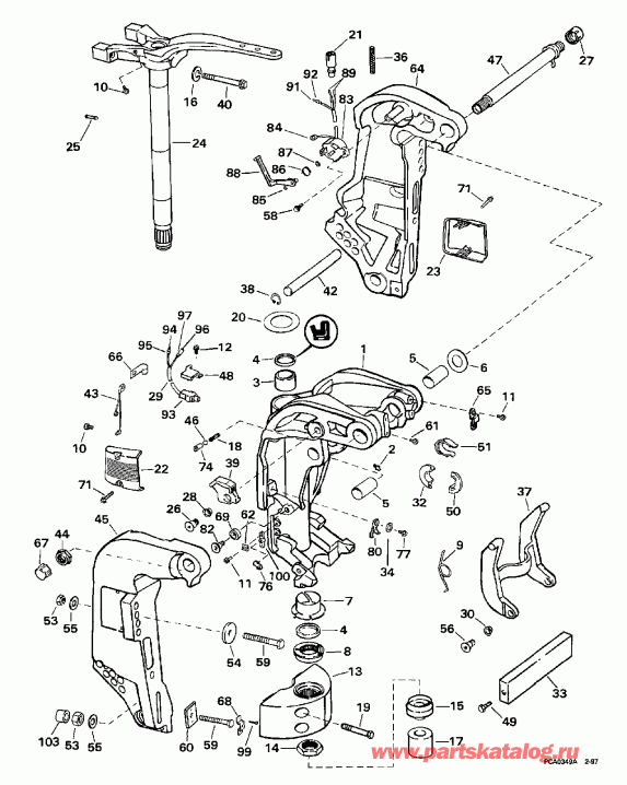 ��������� �������� ����� EVINRUDE E225TZEUD 1997  - dsection - dsection