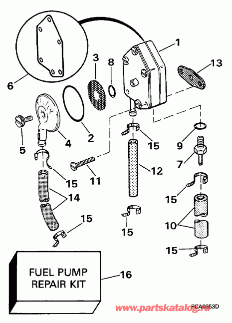 �������� ��������� ����� EVINRUDE E25EEUB 1997  - el ����� - el Pump