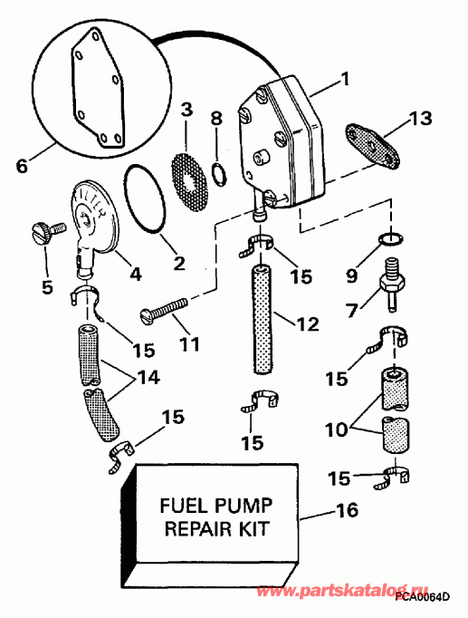 ��������� �������� ����� EVINRUDE E25RLEUM 1997  - el ����� / el Pump