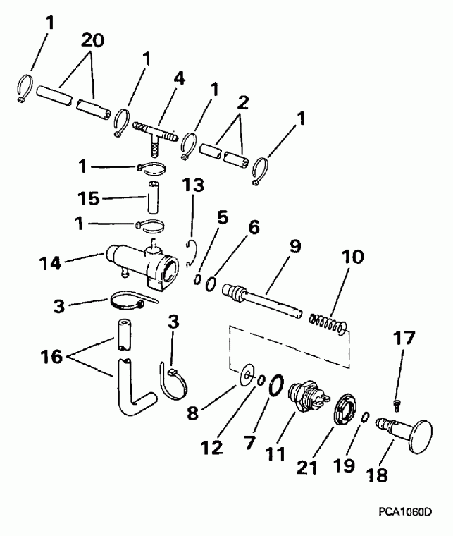 �������� ����� EVINRUDE E25RWEUR 1997  - imer Pump