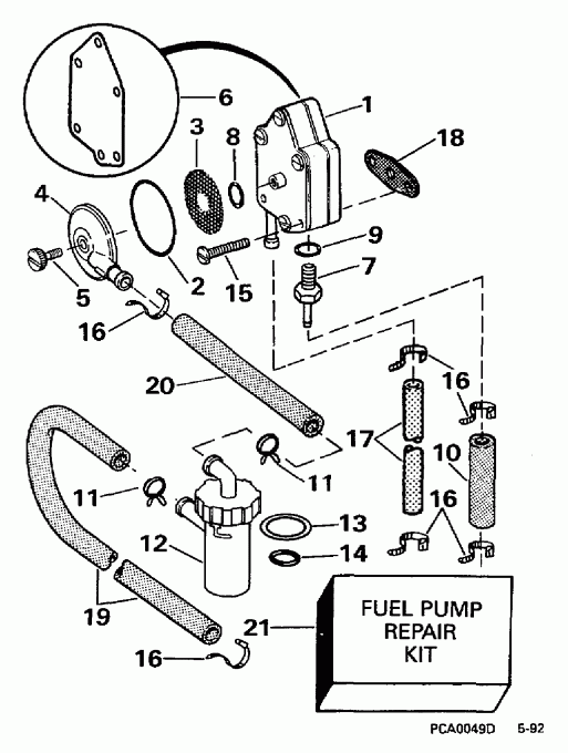 ����� Evinrude E25RWLEUR 1997  - el Pump - el �����