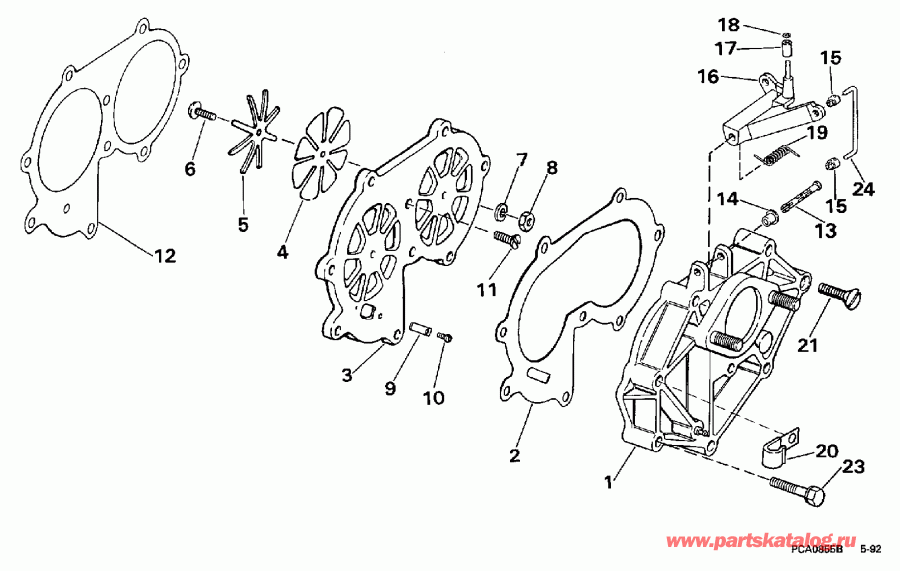 �������� ��������� ����� EVINRUDE E25RWLEUR 1997  - take Manifold / take ���������