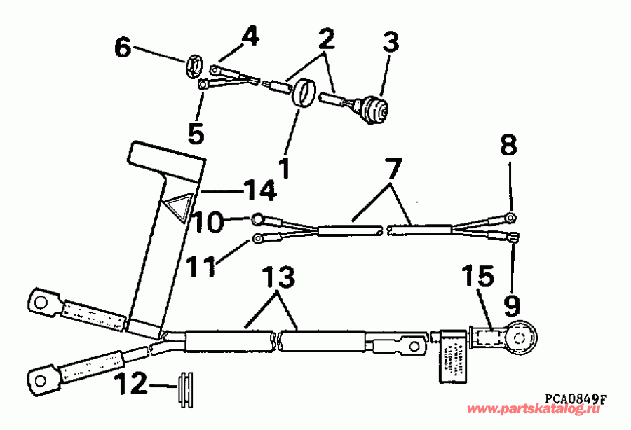��������� �������� ����� EVINRUDE E25TEEUM 1997  - art ������������� & ������s / art Switch & Cables