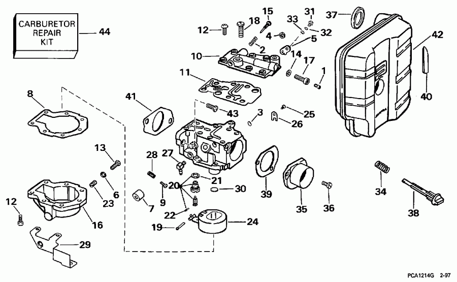 ��������� ����� EVINRUDE E25TKEUR 1997  - 35 H.p. - 35 H.p.