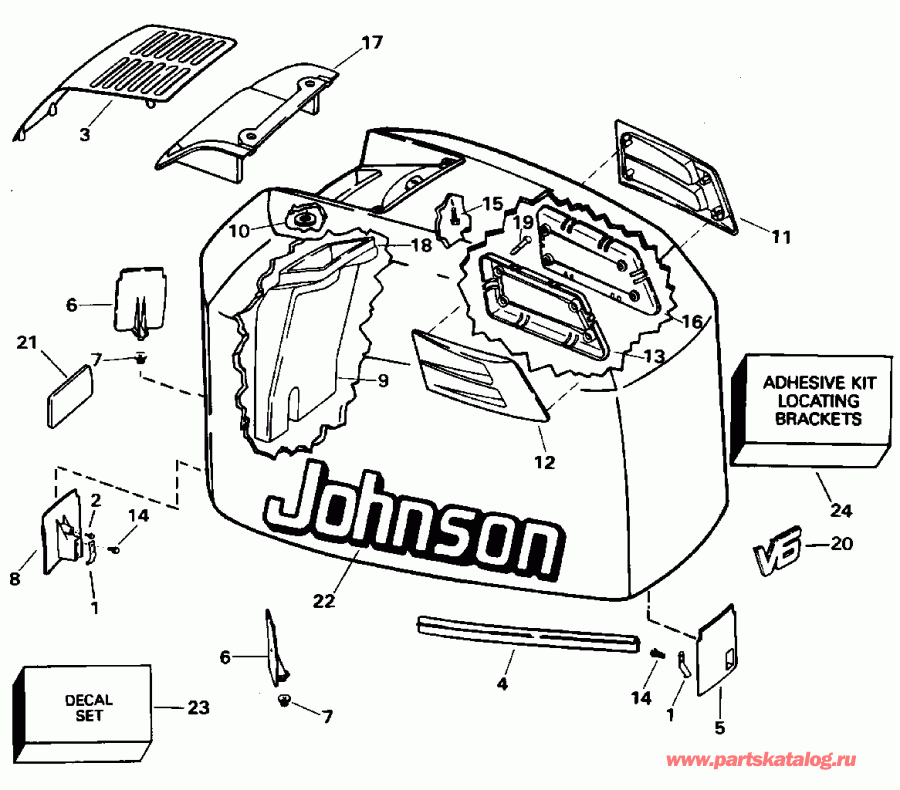 ����� EVINRUDE E30ELEUD 1997  - wer ������ ��������� (�����) - wer Engine Cover