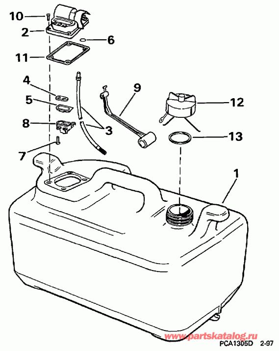  EVINRUDE E30RLEUD 1997  - 6 Gallon - 6 ������
