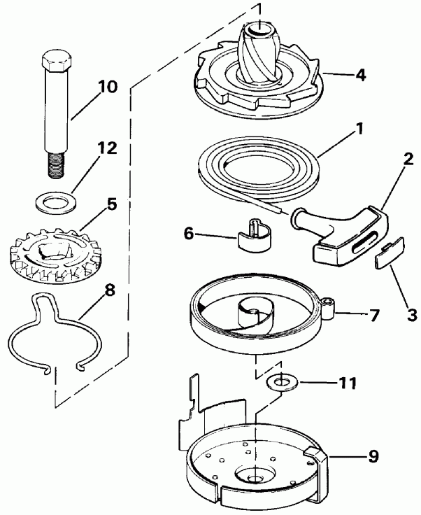 �������� ��������� ����� Evinrude E30RLEUD 1997  - dsection / dsection