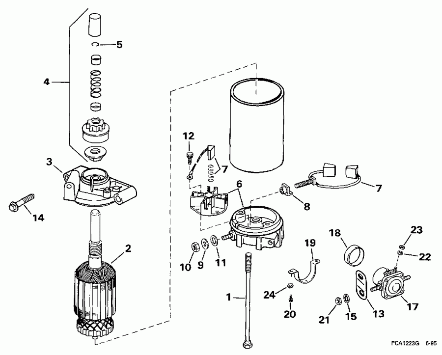 ��������� ����� EVINRUDE E35QLEUR 1997  - ectric ������� - ectric Starter