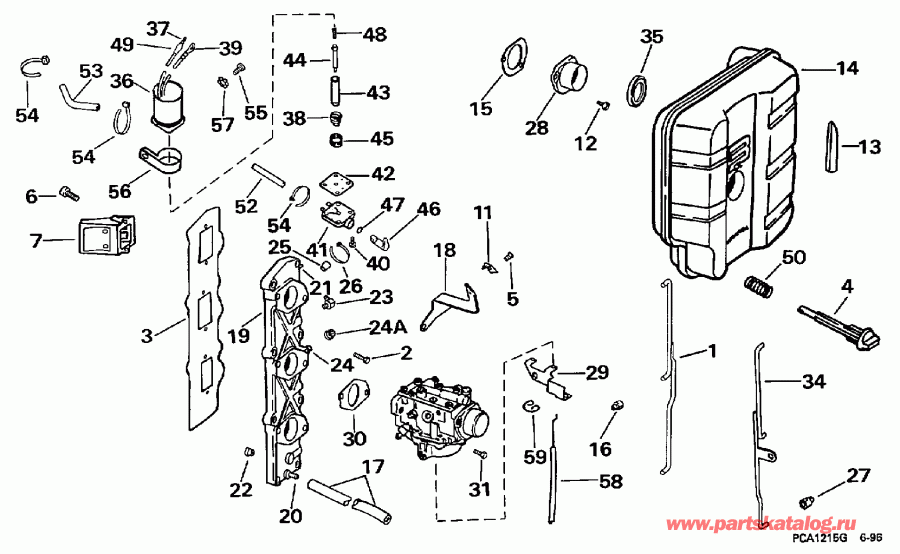 �������� ����� EVINRUDE E35TKLEUR 1997  - take ��������� - take Manifold