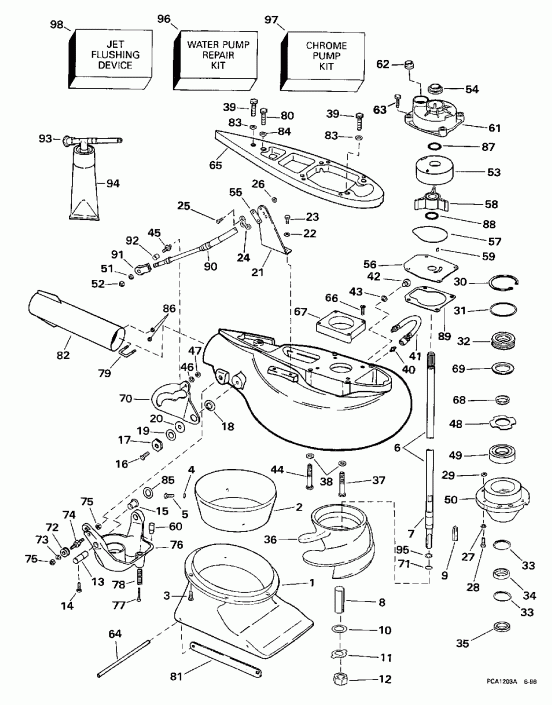  EVINRUDE E40JREUR 1997  - t Drive Unit - t Drive Unit
