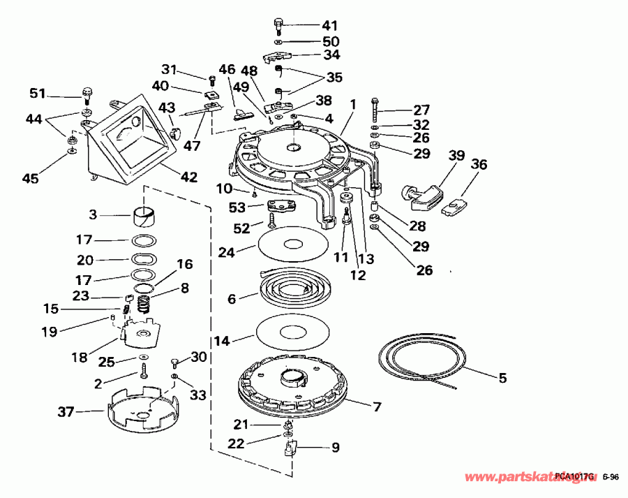�������� ����� Evinrude E40JREUR 1997  - wind Starter - wind �������