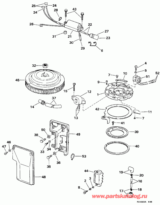 ��������� �������� ����� Evinrude E40RLEUC 1997  - ���� Start / Rope Start